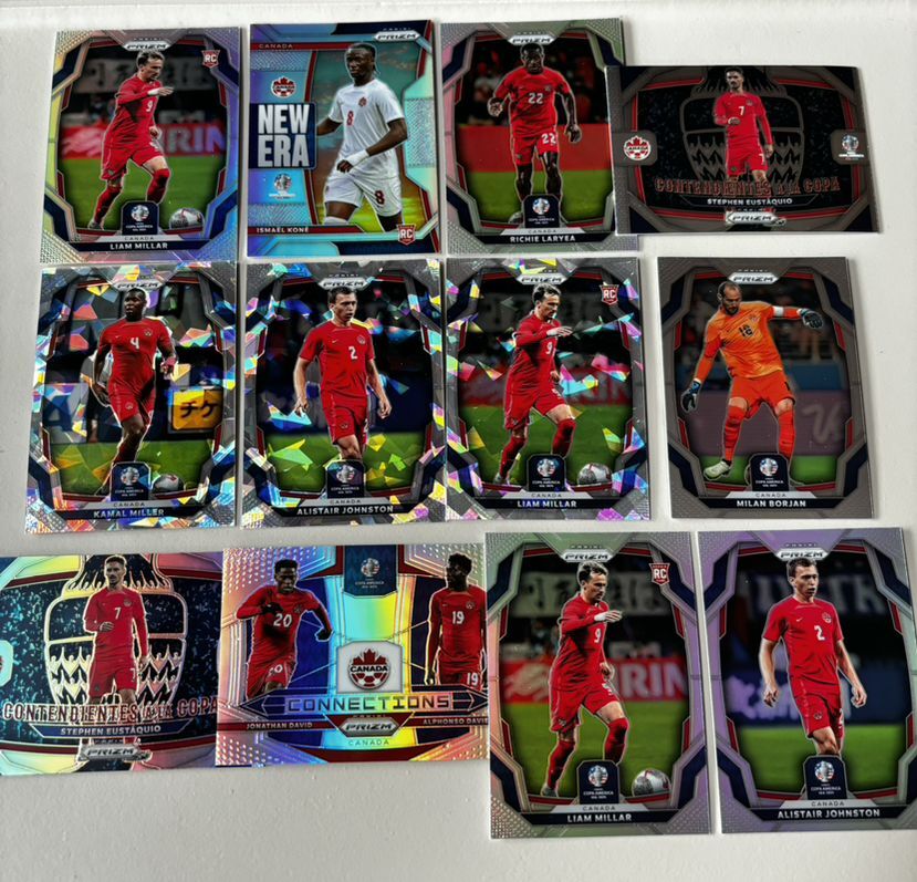 【12 Lot】2024 Panini Prizm Copa America All Canada Silver RC Alphonso Davies