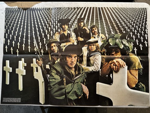 Vintage 1971 CHICAGO III Poster Band in Cemetery Horn Griner 22x33 Original