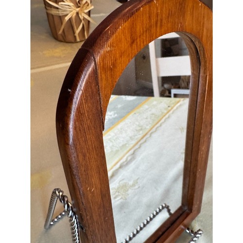 Vintage Holz Bogen Top Spiegel tolle kleine Größe unbedingt ansehen - Bild 6 von 10