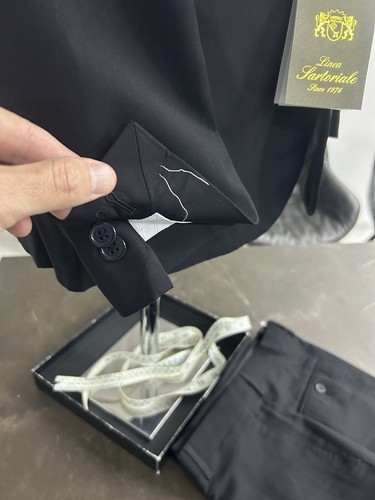 ABITO UOMO NERO TASMANIA CALIBRATO DROP 0 TAGLIE FORTI 57 59 61 63 65 67 69 P/E - Imagen 6 de 14