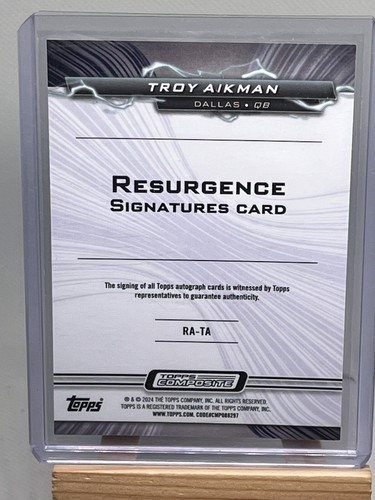 2024 Topps Composite Troy Aikman Resurgence Signatures Auto /15 - Cowboys - Picture 2 of 2