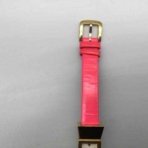 Kate Spade Carlyle Women Gold Tone MOP Dial Bow Pink Leather Band New Battery - Picture 10 of 16