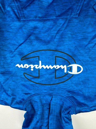 Champion Boys Pullover Hoodie Logo Sweatshirt Fleece Blue Size 14 / 16 - Picture 3 of 7