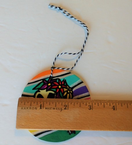 Skull Ornament For Dia De Muertos Day Of The Dead Skull Decoration Handcrafted - Picture 4 of 10