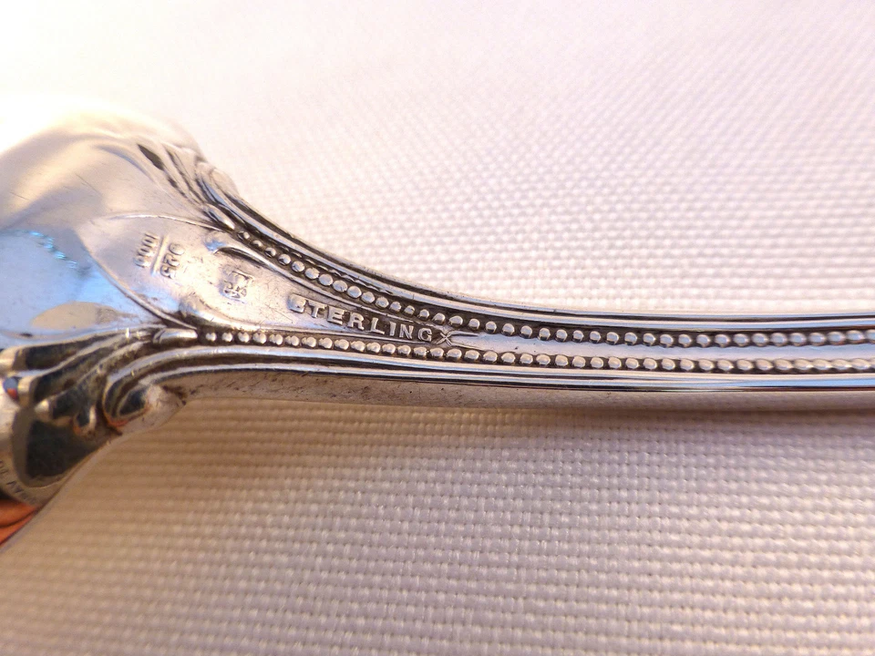 Old Newbury-Towle Sterling Postre Ovalado Sopa Cuchara-7 1/8" Foto 2 de 2
