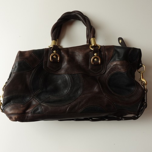 Rare Vintage COACH Madison Inlaid Leather Op Art Sabrina Satchel Purse 12961 - Picture 13 of 24