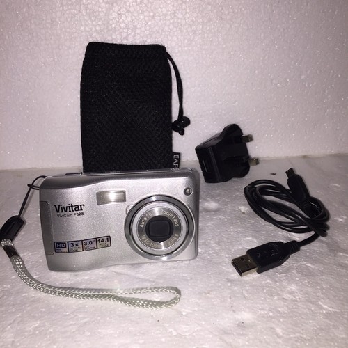 Vivitar Vivicam F328 14.1MP Compact Digital Camera Silver Sd 2gb - Picture 12 of 12