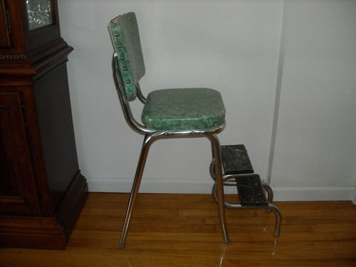Vintage Mid Century Modern Farm House Folding Step Stool, Chair, Plant Stand - Picture 4 of 20
