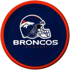 Denver Broncos NFL Pro Football Sports Banquet Party 7" Paper Dessert Plates