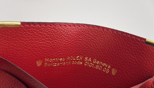 Rolex porta garanzia warranty holder pelle rossa red vintage originale - Imagen 9 de 14