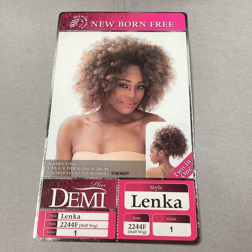 Lenka Curly Afro #1 Jet Black Synthetic Full Wig - Picture 7 of 8