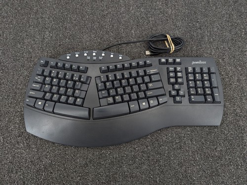 Perixx PERIBOARD-512 Wired Split Ergonomic Keyboard Multimedia Keys Palm Rest - Picture 1 of 8
