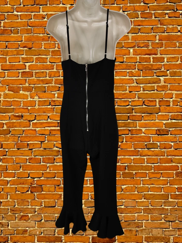 MONO DE JUEGO PARA MUJER TALLA MISGUIADA REINO UNIDO 10 NEGRO CORREA DE PERLAS LARGO ACAMPANADO  Foto 3 de 4