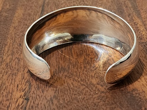 Vintage Sterling Silver Classic Cuff Bangle Bracelet Supurb Condition 30gms - Picture 3 of 6