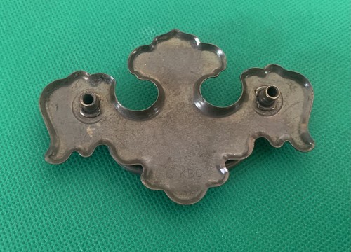 Antique Hardware Colonial Brass drawer pull 2 1/2"centers Chippendale Batwing - Picture 2 of 4