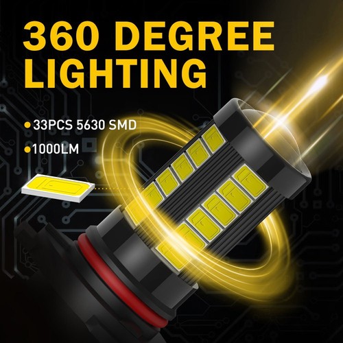 2X 9006 HB4 High Power LED White 6000K Fog Light Car Driving Lamp Bulbs AUXITO - Picture 3 of 11