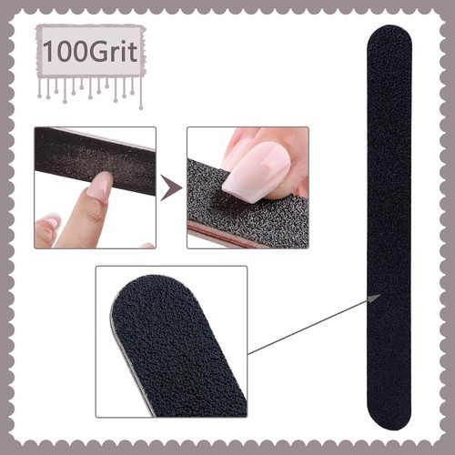 10/30 Pack Double Sided Emery Boards Nail File 100/180 Grit for Acrylic Nails - Picture 11 of 21