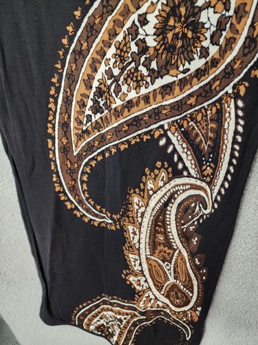 Adrienne Vittadini Black Large Paisley Cap Sleeve Mini Sheath Dress - Picture 6 of 8