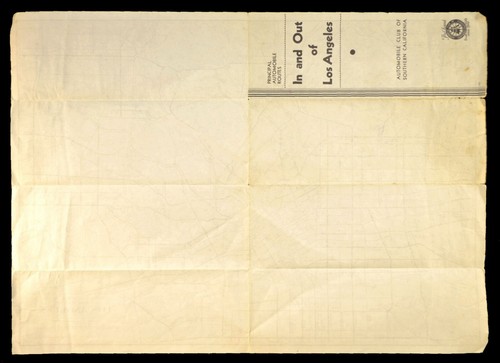 1940s Central LOS ANGELES Road Map Southern California Automobile Club Hollywood - Picture 3 of 12