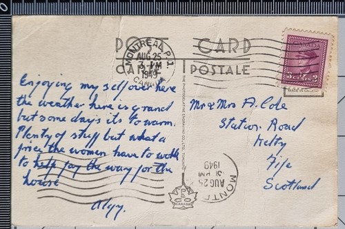 OLD POSTCARD 1949 CANADA MONTREAL BOTANICAL GARDENS - Picture 2 of 2