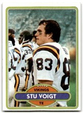 1980 Topps (A) Stu Voigt Minnesota Vikings #387