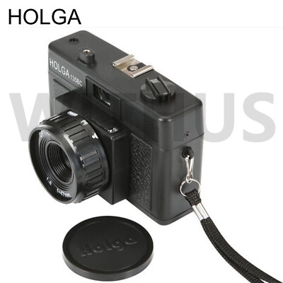 Fotocamera Holga 135BC Lomo 35mm - Bianca, Effetto Nero Angolo, Obiettivo In Plastica, Esposizioni Multiple