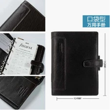 Filofax Pocket Size Holborn Organiser Planner Diary Leather Black - 025115 #AU