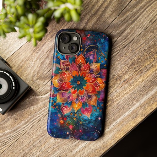 Mandala Flower Watercolor Phone Case for iPhone, Samsung Galaxy, Pixel - 第 54/256 張圖片