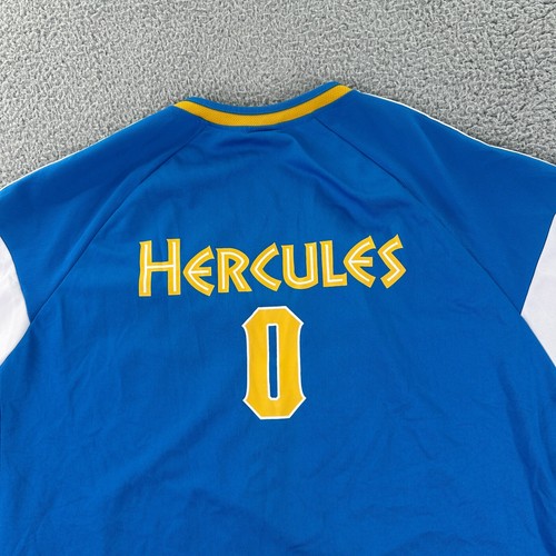 Disney Hercules Jersey Mens XL Blue Soccer Olympus Fly Pegasus Zero Hero - Picture 8 of 9