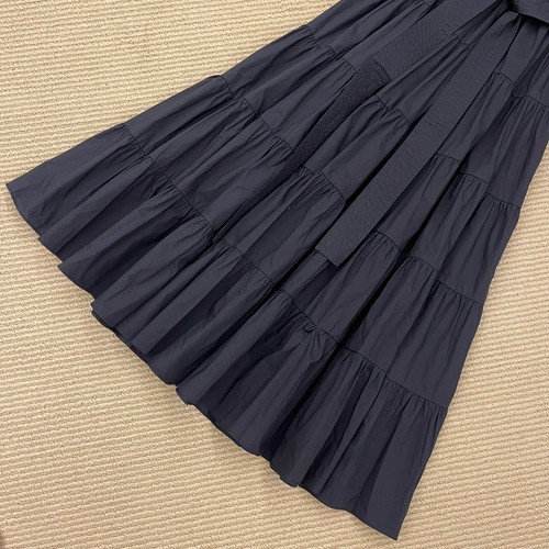 UJ Woman Cotton Bubble Short Sleeve V-neck Belt Midi Dress - Bild 10 von 10