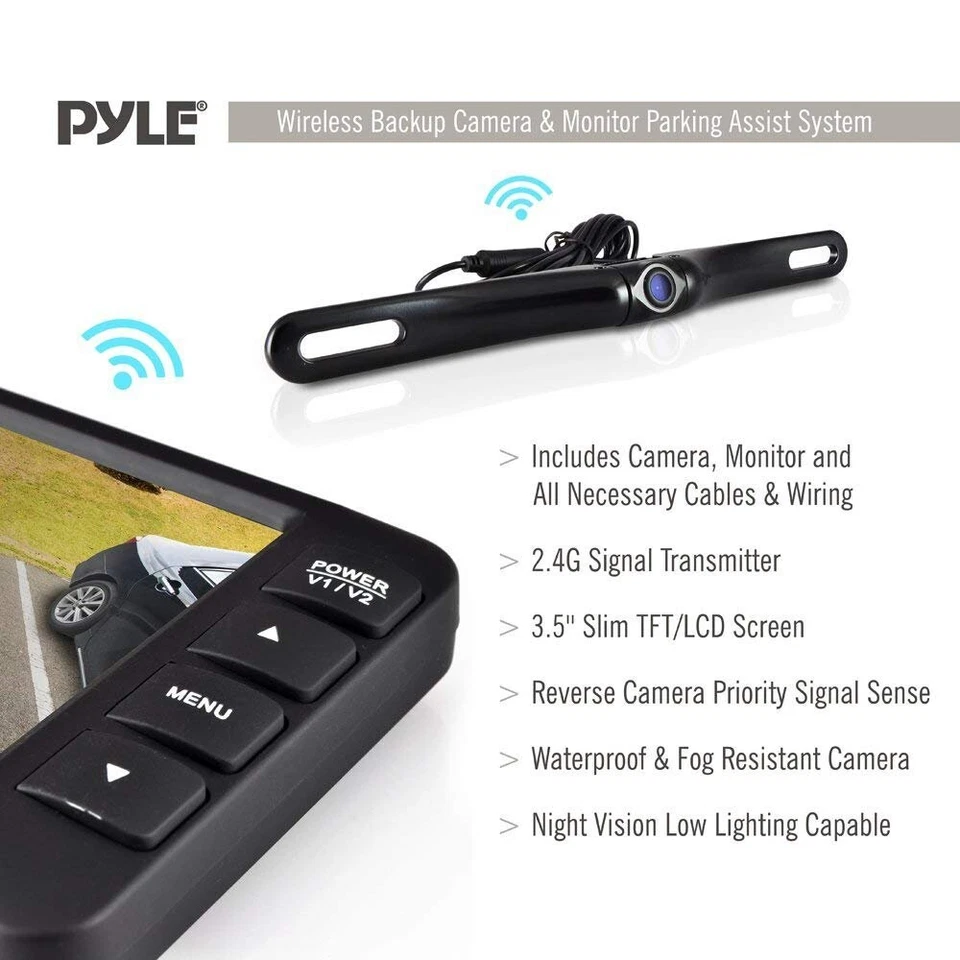 Pyle Wireless Rear View Back-up Camera & Monitor Parking/Reverse Assist System - Image 3 of 4