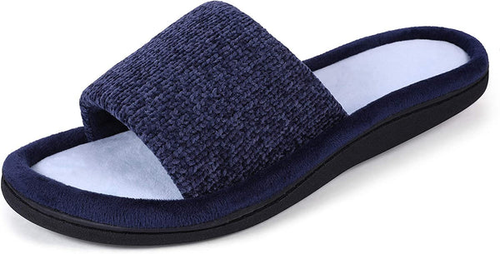 ROXONI Damen Soft Open Toe Slide Hausschuhe, Indoor Outdoor Gummisohle - Bild 2 von 9