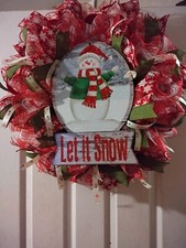 Let it snow handmade wreath