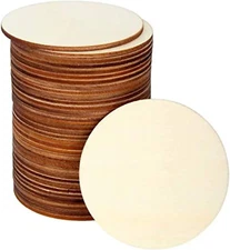 Blisstime 36 Pcs 3 Inch Unfinished Wood Circles for Crafts, Wood Rounds for Craf