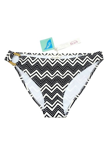 Ladies Sizes 6 10 16 18 Bikini Bottoms Monsoon Chevron Stripe Ring Side Hipster - Picture 2 of 6