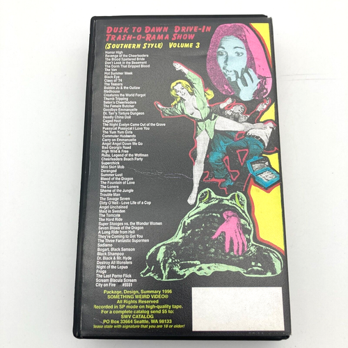 Dusk To Dawn Drive-In Trash-O-Rama Show VOLUME 3 VHS 1996 Something Weird Video - Picture 4 of 12