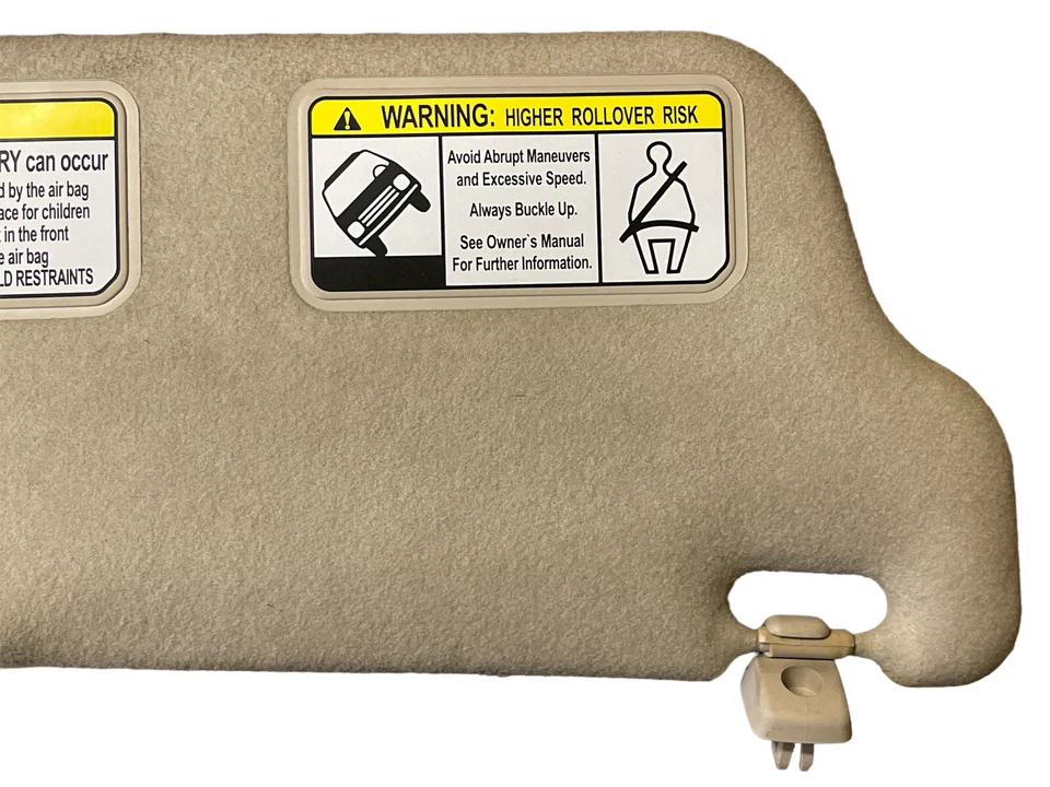 Par de parasol Isuzu Axiom 2002-2004 OEM bronceado conductor y pasajero Foto 4 de 4