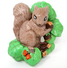 Vintage Chalkware Squirrel Figurine Wall Plaque Hanging Hobbyist Painting Kitsch
