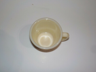 Vintage FIRE-KING IVORY FLAT BOTTOM D-HANDLE SHAVING MUG | eBay