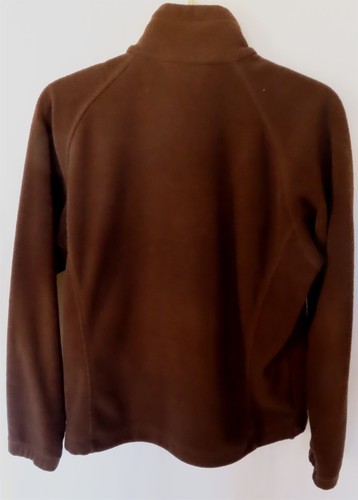 COLUMBIA Women's dark Brown Fleece Full-Zip Jacket SZ M - Picture 2 of 3
