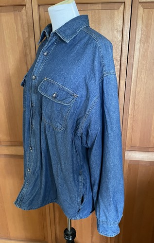 Craftsman Men's Denim  Button Down XL  Long Sleeve Size Fleece Lined - Picture 3 of 6