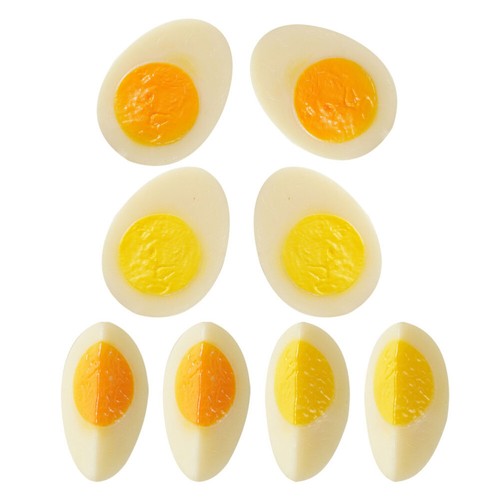 8Pcs Artificial Boiled Egg Prop Diy Egg Slices Models Realistic Kitchen Food - Picture 9 of 12