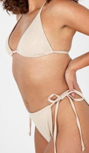 Bikini beige lucido nuovo con etichette 🙂 taglia 16 di Kangol - Foto 1 di 7