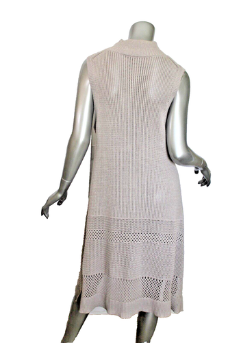Womans Proenza Schouler Sleeveles Silk Cashmere Knit Mockneck Dress Size L - Picture 4 of 5