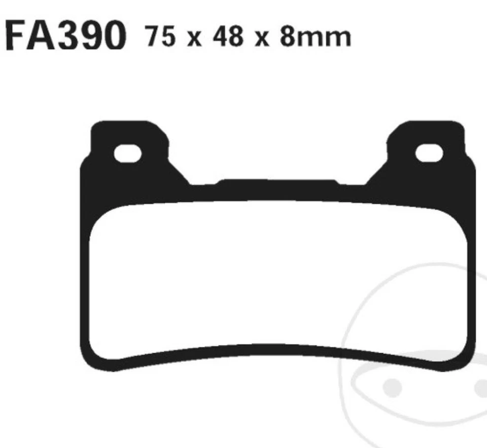 EBC Garnitures De Frein FA390HH pour Honda CBR VFR 600 800 1000 RR Rss Ra Rra X - Photo 2/2