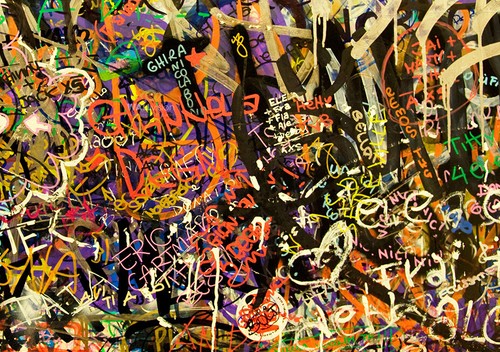 Painting Graffiti city wall Street Art urban Print Canvas licensed image - Picture 2 of 3