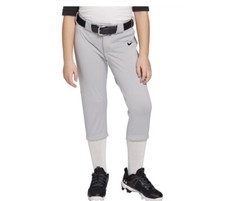 NWT Girls  Nike Vapor Select Softball Pants AV6833-657 Light Gray Size XL