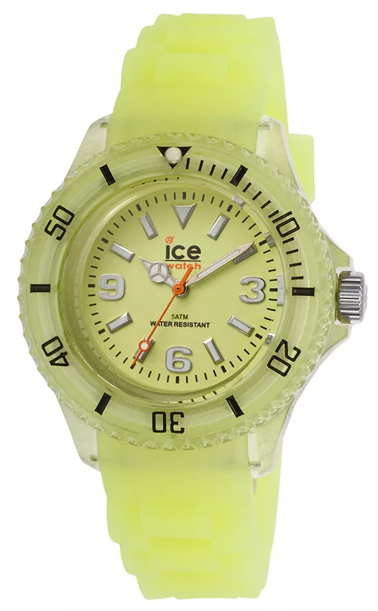 Ice Watch Ice Glow Polyamide Silicon Womens Yellow Watch GL.GY