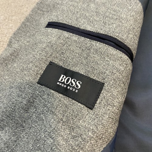 Hugo Boss Blazer Men’s Size 44T Wool Mars Jacket Gray Sport Coar 3 Button Italy - Picture 7 of 16