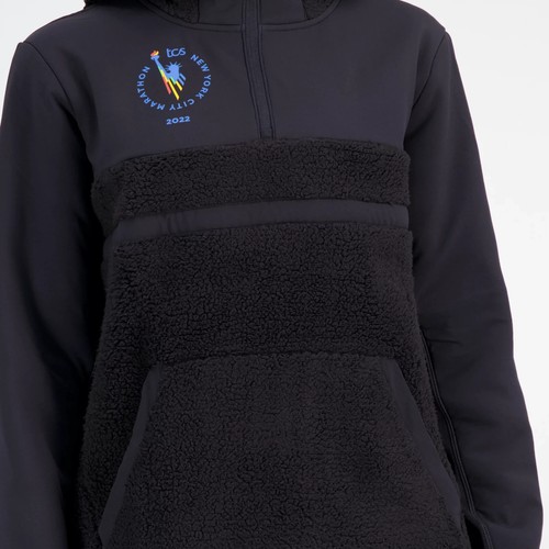New Balance® 2022 NYC Marathon Q Speed Sherpa Pullover | XS | Black | $130 - Picture 4 of 4